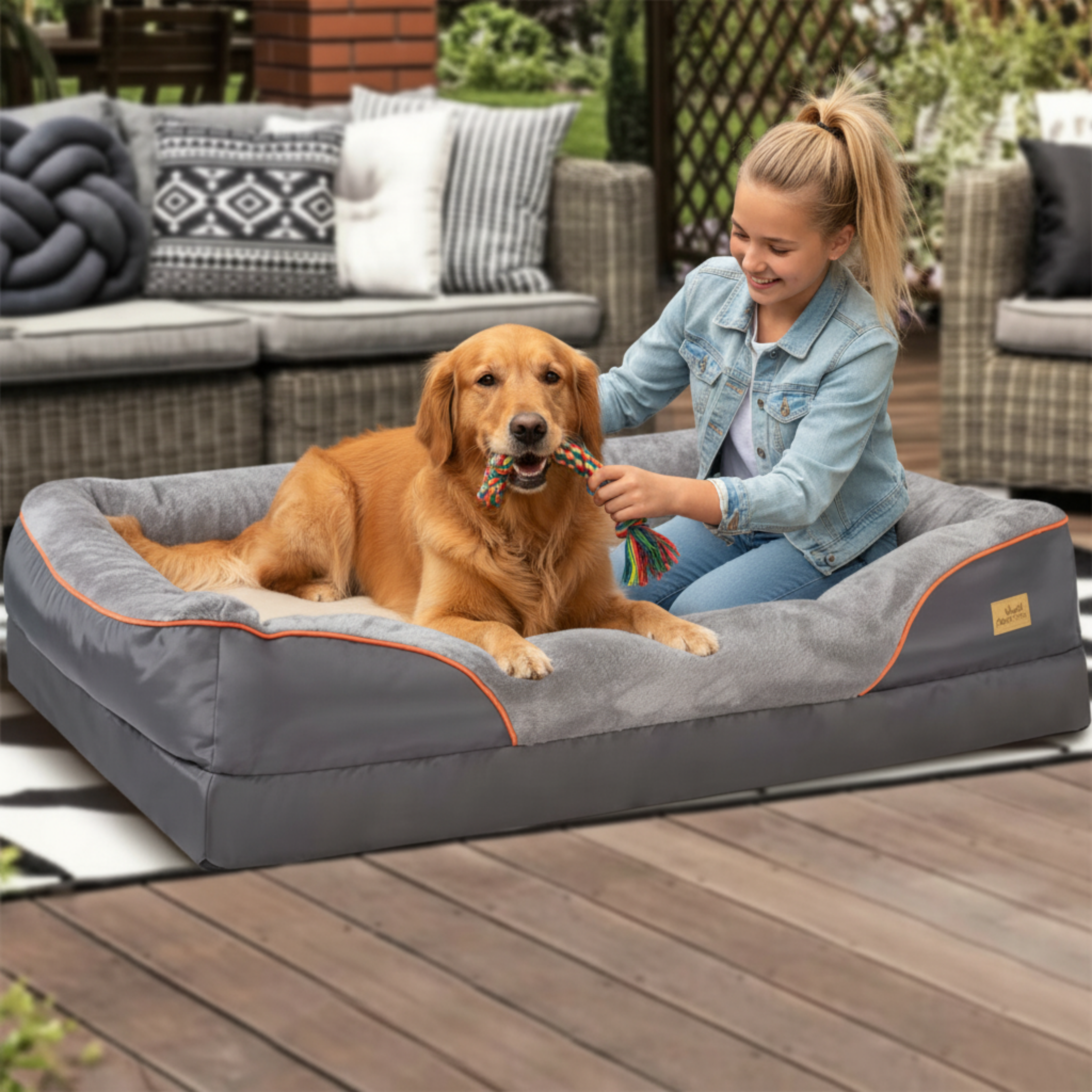 Jumbo Orthopedic Memory Foam Dog Bed - BORWART XPET368