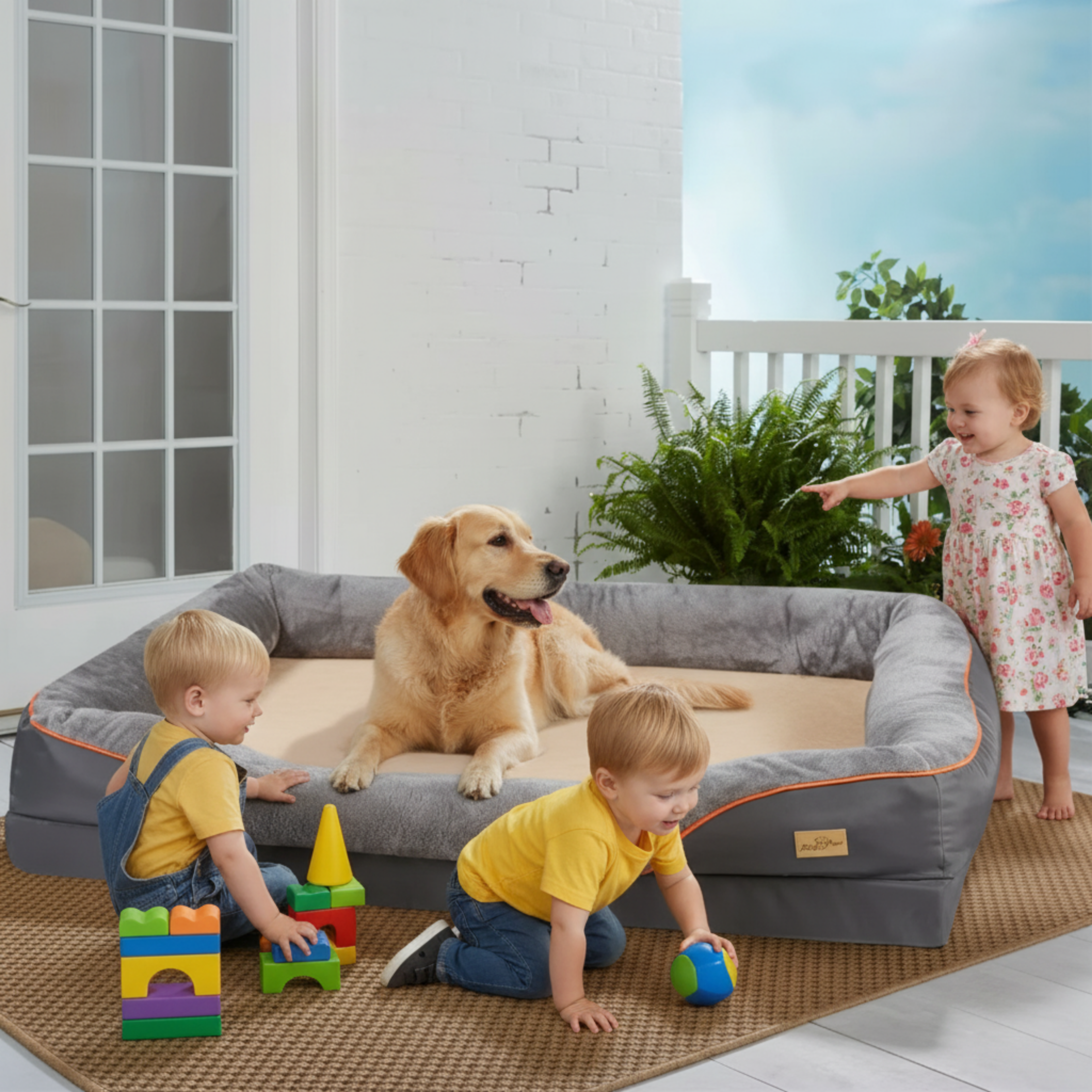 Jumbo Orthopedic Memory Foam Dog Bed - BORWART XPET368