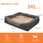 Jumbo Orthopedic Memory Foam Dog Bed - BORWART XPET368